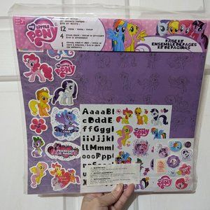 My Little Pony Scrapbook Set Paper Pages and Stickers! Very hard to find New!